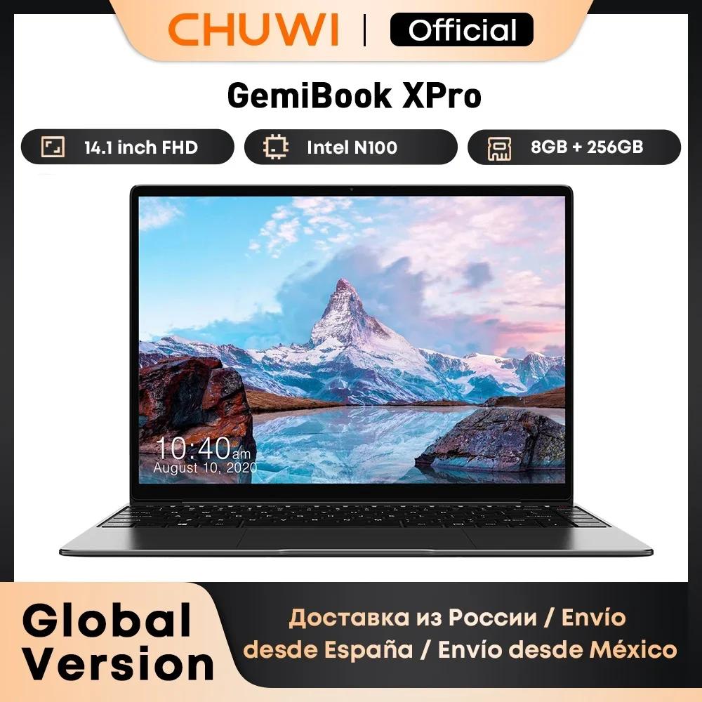 CHUWI GemiBook XPro 14.1 ġ UHD ũ,  N100 Ʈ, 8GB RAM, 256GB SSD, ð ǳ μ,  11 Ʈ